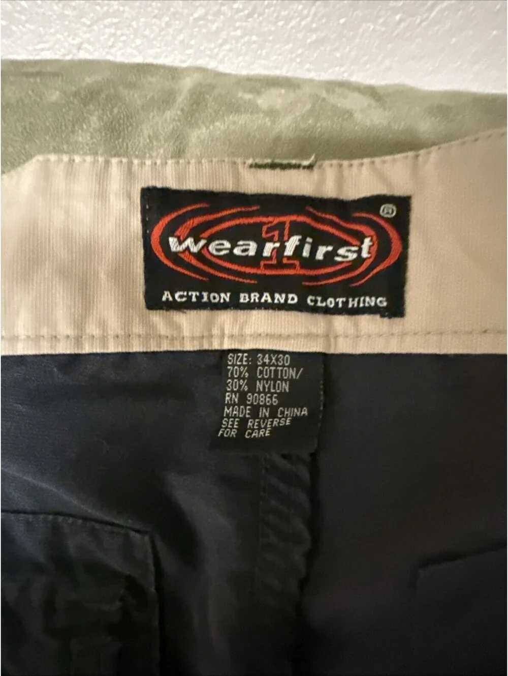 WearFirst Convertible Cargo Pants Mens 34x30 Navy Blue Zip-Off
